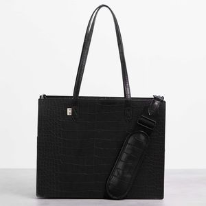 Beis | THE WORK TOTE IN BLACK CROC